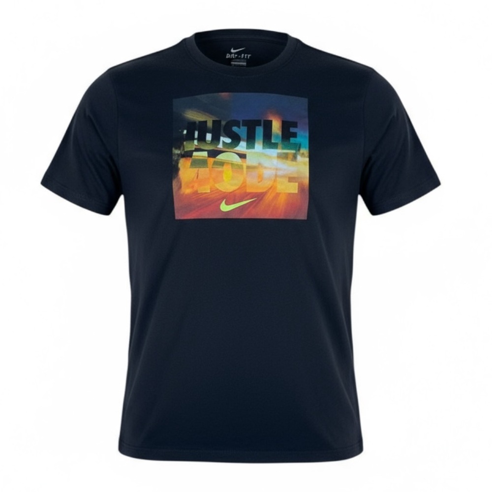 🔥 NIKE Dri-Fit “Hustle Mode” Tee – Men’s L – Athletic Streetwear